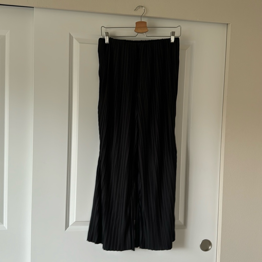 Free People Black Pleated Pants